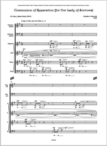 Score sample: Communion of Reparation (for Our Lady of Sorrows)